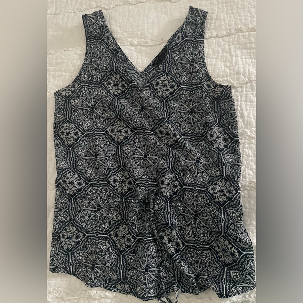 Loft Sleeveless tie waist tunic